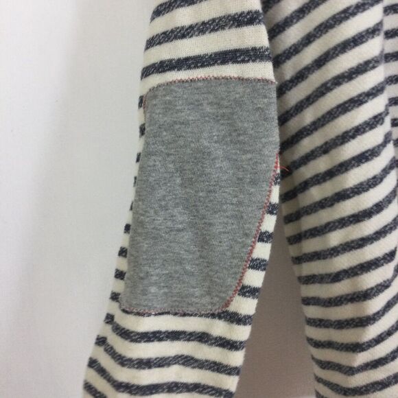 Evy's Tree Womens Ashley Striped Button Up Hooded Jacket Gray/White Size Large - Picture 7 of 10